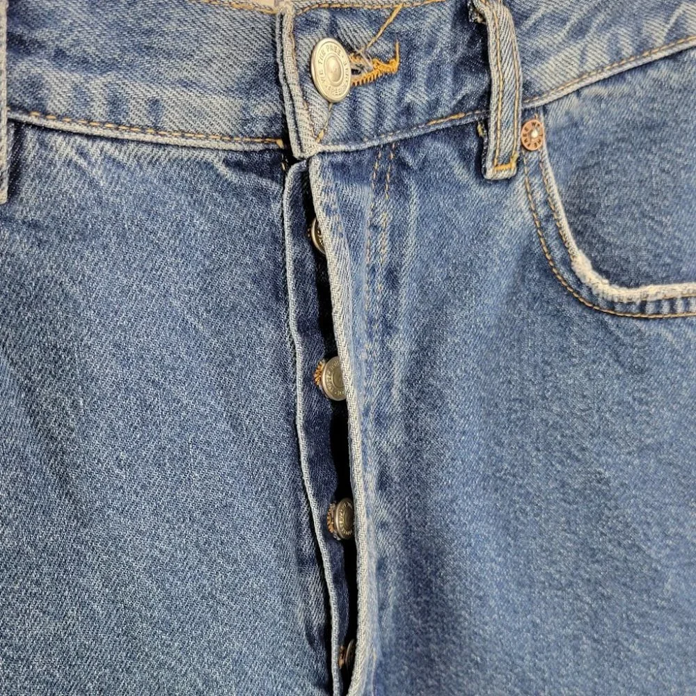 FREE PEOPLE/ WTF  lasso straight distressed jeans Sz 31 NEW - Picture 4 of 10